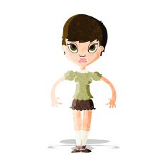 cartoon woman looking annoyed N3