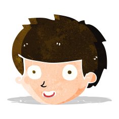 cartoon happy boy's face N5
