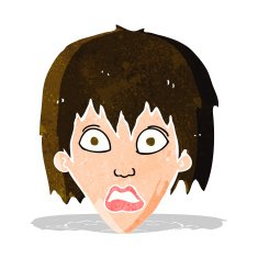cartoon frightened woman N8