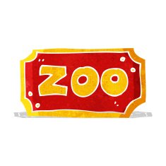 Cartoon Zoo Sign N5