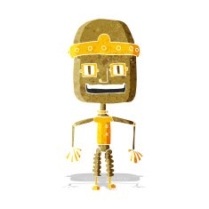 Funny Cartoon Robot N14