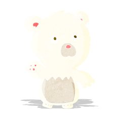 cartoon polar teddy bear