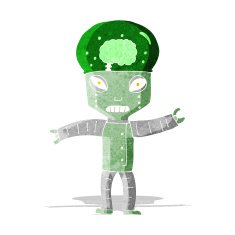 Funny Cartoon Robot N15
