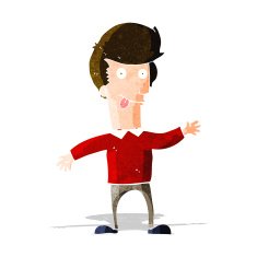 cartoon man sticking out tongue N7