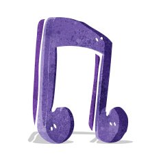 cartoon musical note N10