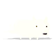 cartoon little dog cocking leg N3