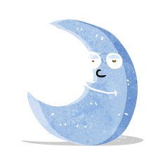 happy cartoon moon N3