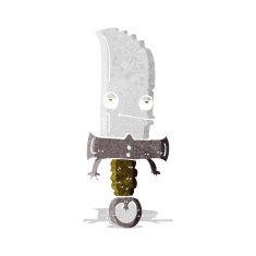 knife cartoon character N4