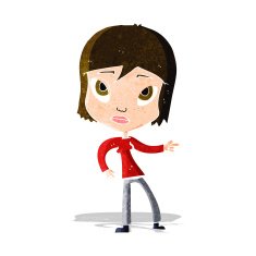 cartoon pointing woman N8