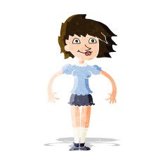 cartoon happy woman N68