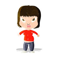 cartoon overweight woman N3