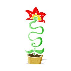 cartoon flower N179