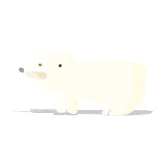 funny cartoon polar bear N6