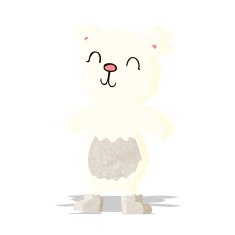 cartoon teddy polar bear