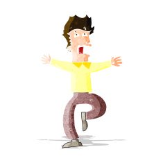 cartoon terrified man N88