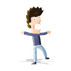 cartoon terrified man N90