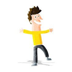 cartoon happy man N115