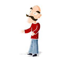 cartoon old man with mustache N7