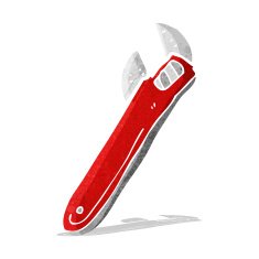 cartoon adjustable spanner N9