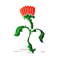cartoon flower N182
