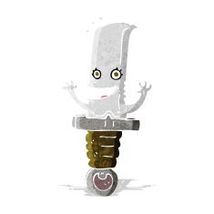 crazy cartoon knife character N3