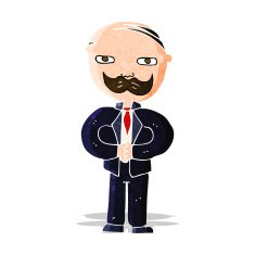 cartoon old man with mustache N8