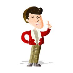 cartoon cool guy snapping fingers N3