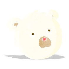cartoon polar bear face