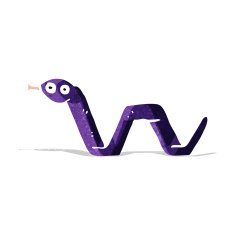 funny cartoon snake N34