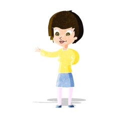cartoon welcoming woman N3