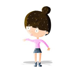 cartoon surprised woman N59
