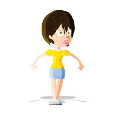 cartoon annoyed woman N50