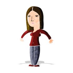 cartoon annoyed woman N51