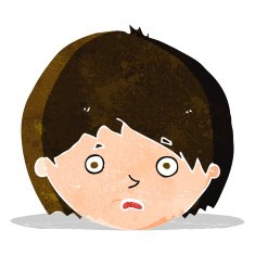 cartoon unhappy boy N13
