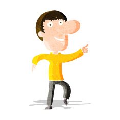 cartoon happy man dancing N11