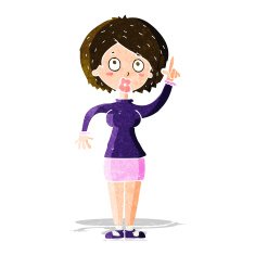 cartoon woman with idea N57