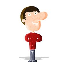 cartoon happy man N116