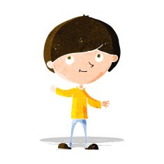 cartoon happy boy N65