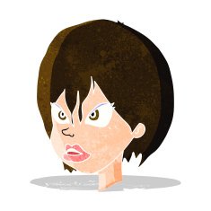 cartoon annoyed woman N52