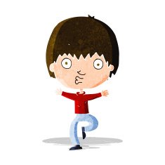 cartoon excited boy N40