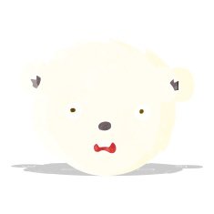cartoon polar bear face N2