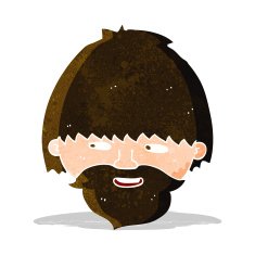 cartoon bearded man N23
