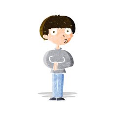 cartoon curious man N20