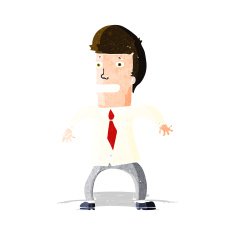 cartoon nervous businessman N3
