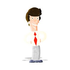 cartoon happy man N117