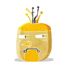 cartoon robot head N25