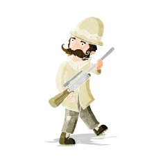 cartoon big game hunter N3