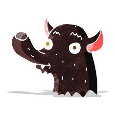 cartoon happy wolf N5