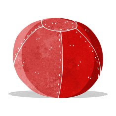 cartoon old stitched football N2