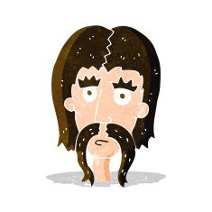 cartoon man with long mustache N5